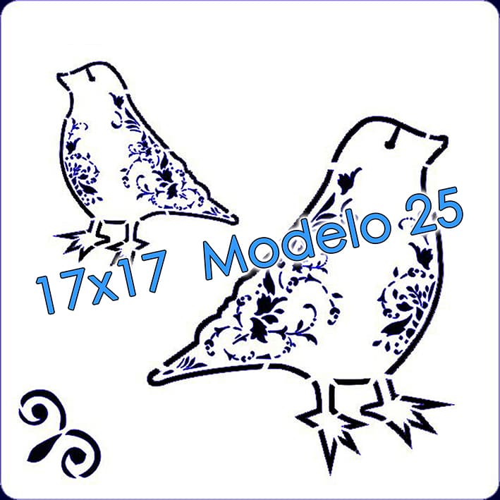 - Stencil 17x17cm Modelo 025 -